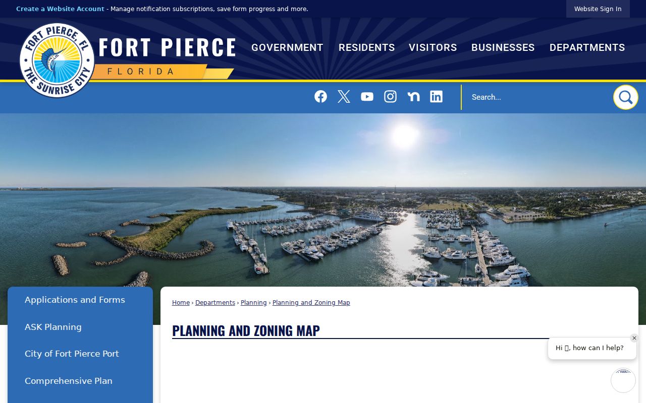 Fort Pierce planning and zoning map used to check an address